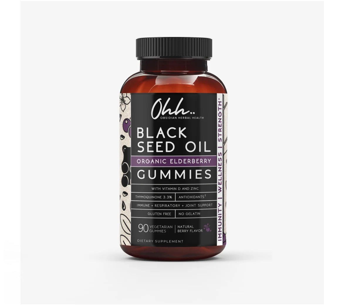 Organic Black Seed Oil and Elderberry Gummies