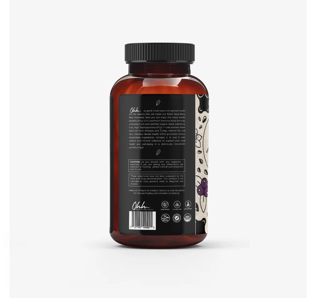 Organic Black Seed Oil and Elderberry Gummies