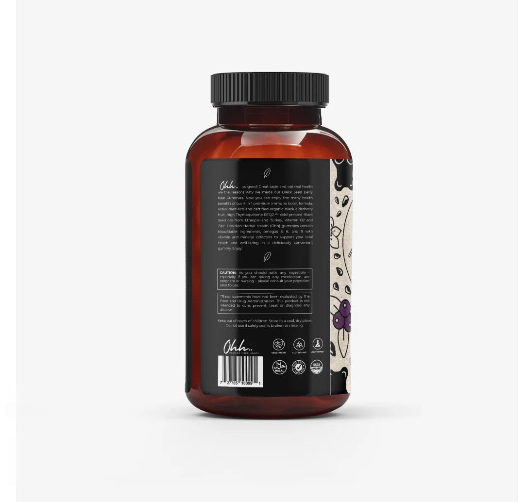 Organic Black Seed Oil and Elderberry Gummies